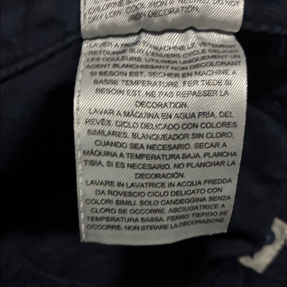Navy Blue Drawstring Cargo Pants - Picture 8 of 8